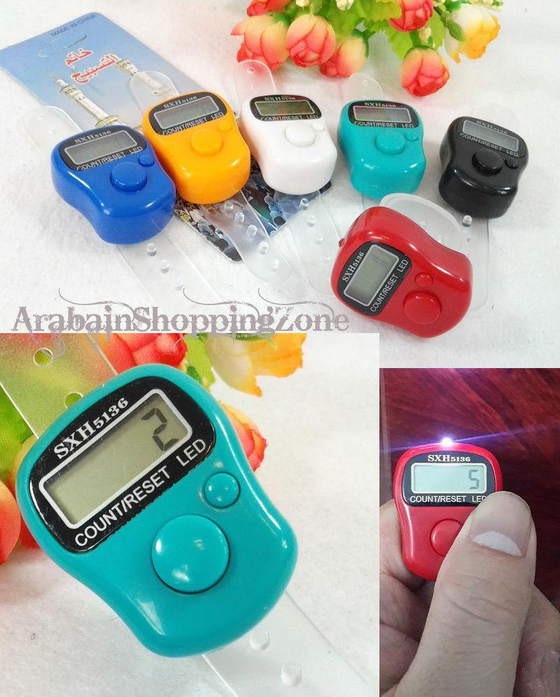 5-Digit Muslim Digital Finger Tasbeeh Counter Masbaha with LED (MiniTorch) - Islamic Shop