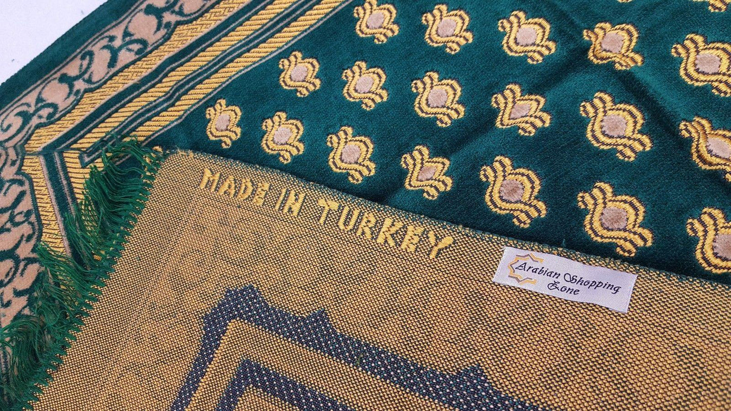 Turkish Soft Islamic Muslim Prayer Rug Namaz Carpet 110x70cm (43*27inch) - Arabian Shopping Zone
