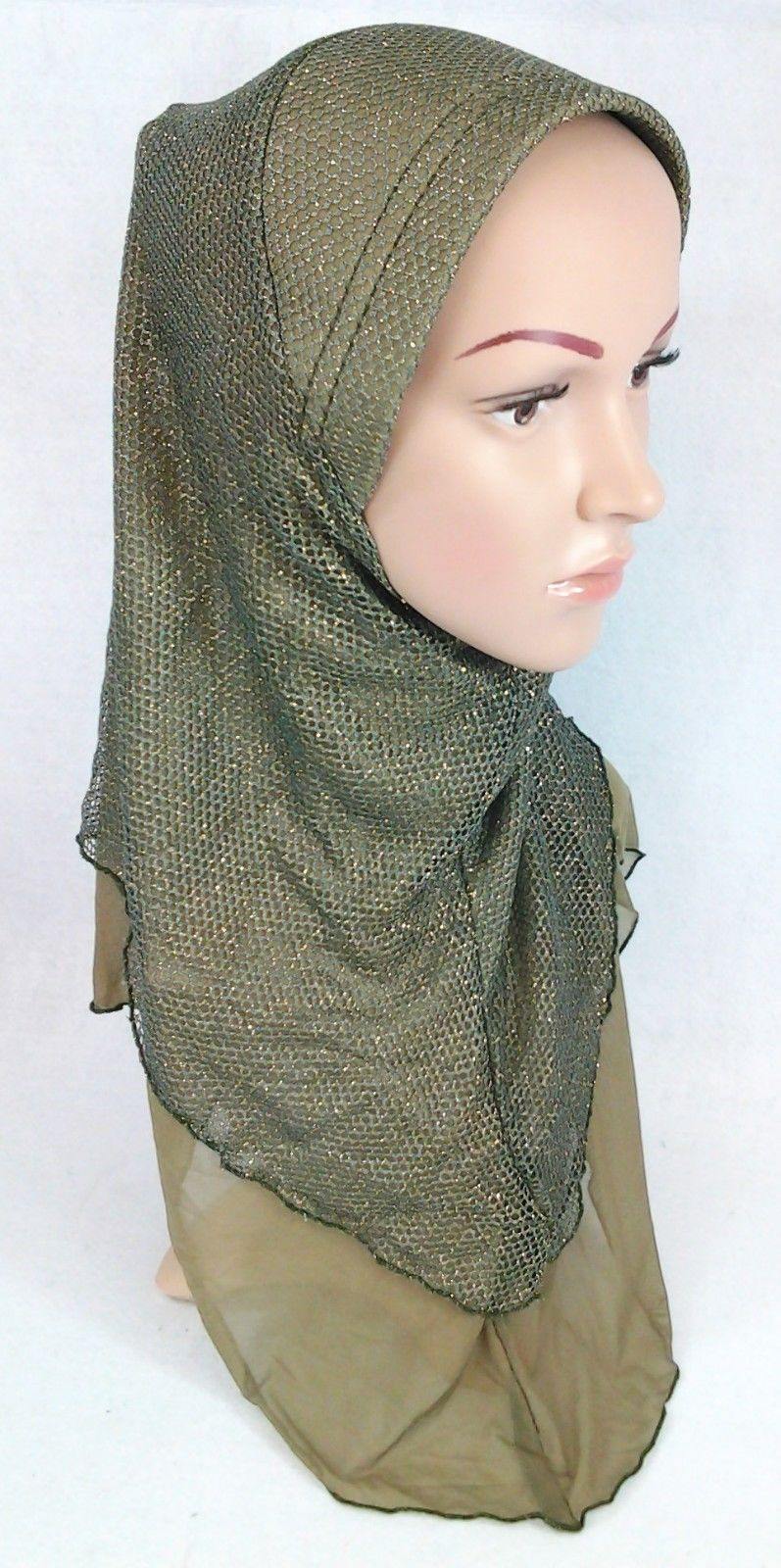 Muslim Hijab Islamic Soft Mesh Hijab/MaxiScarf/ Wrap/Shawl/Slip-on - Arabian Shopping Zone