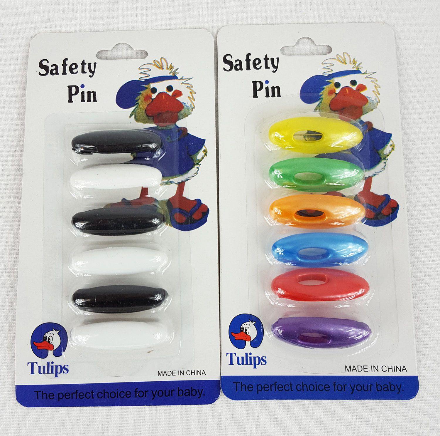 6 pcs Plastic Hijab Muslim Islamic Scarf Pin Safety Pin Set Multicolor Black - Islamic Shop