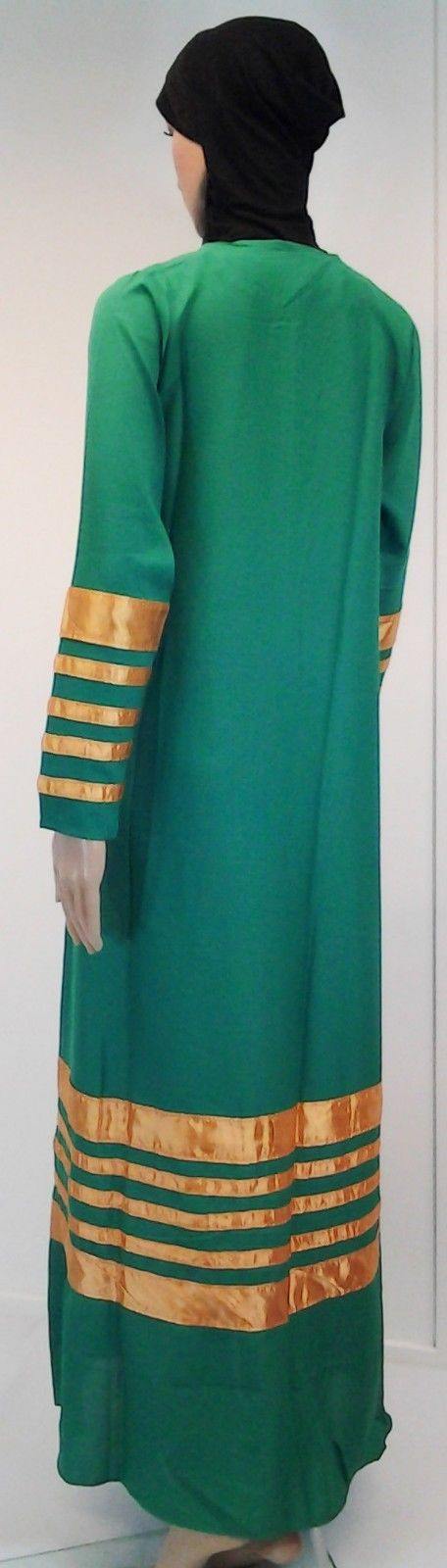 Linen Kaftan Women Islamic Abaya Jilbab Long Sleeve HSZ10050 (Size S) - Arabian Shopping Zone