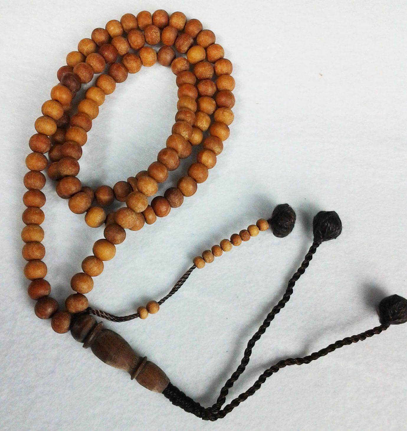 Natural Sandalwood Islam Muslim Prayer Beads 99 Masbaha 8mm Smell-so-good - Arabian Shopping Zone