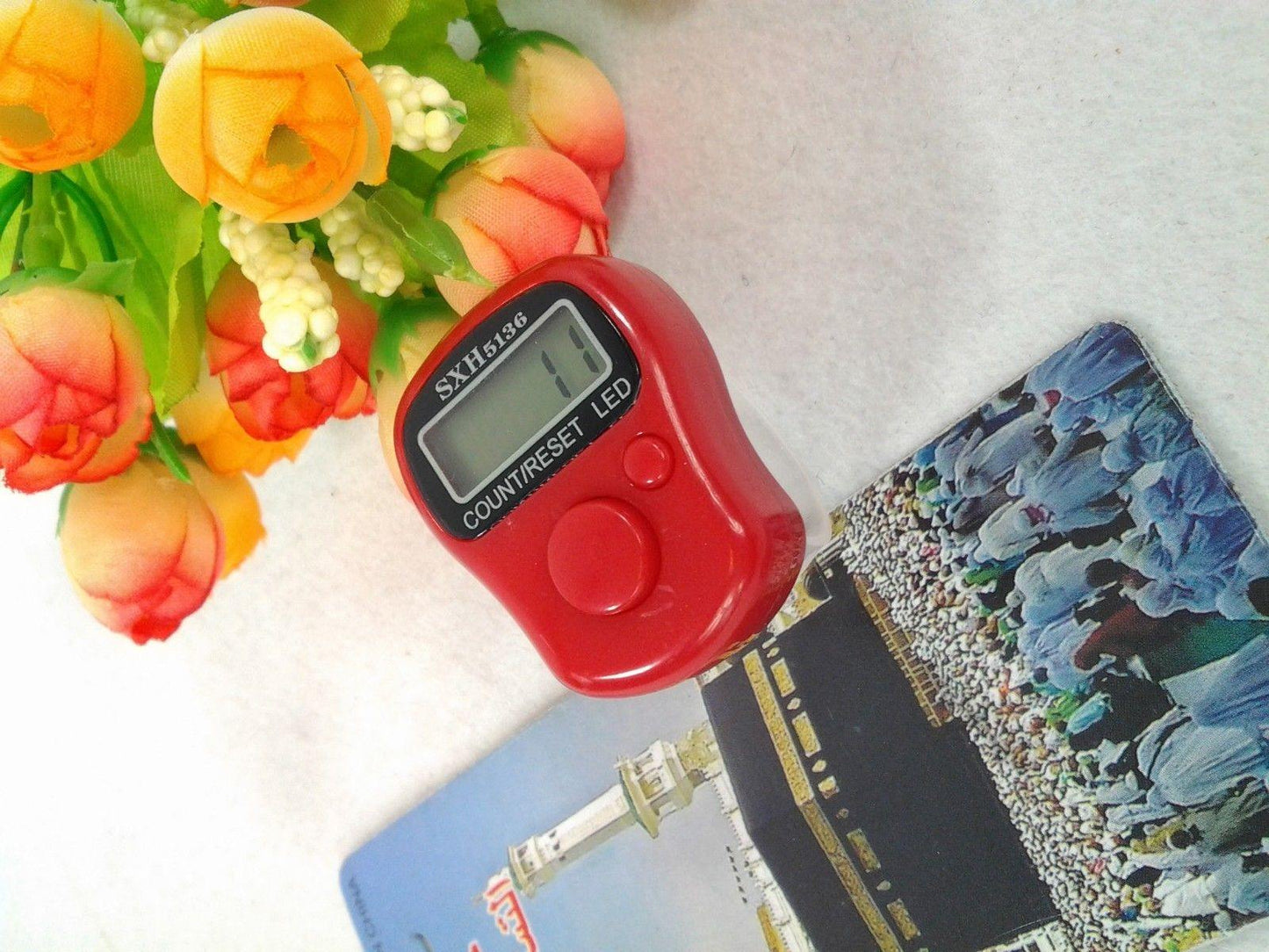 5-Digit Muslim Digital Finger Tasbeeh Counter Masbaha with LED (MiniTorch) - Islamic Shop