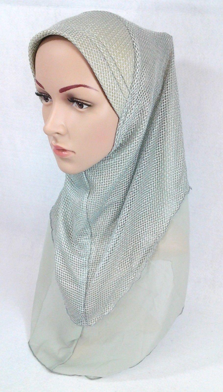 Muslim Hijab Islamic Soft Mesh Hijab/MaxiScarf/ Wrap/Shawl/Slip-on - Arabian Shopping Zone