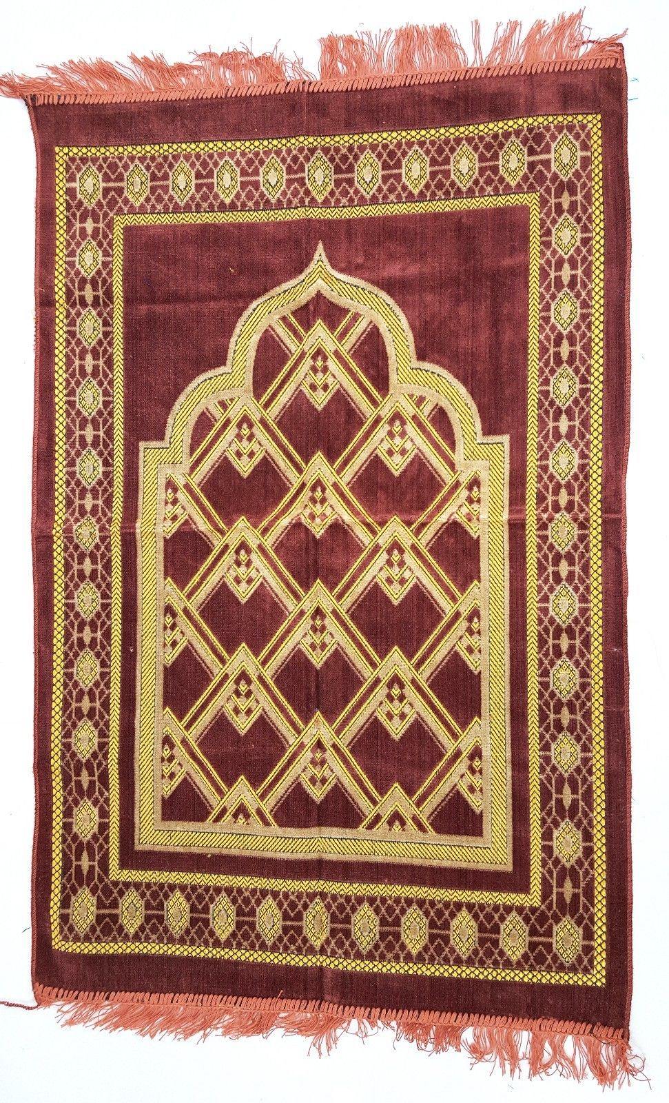 Turkish Soft Islamic Muslim Prayer Rug Namaz Carpet 110x70cm (43*27inch) - Arabian Shopping Zone