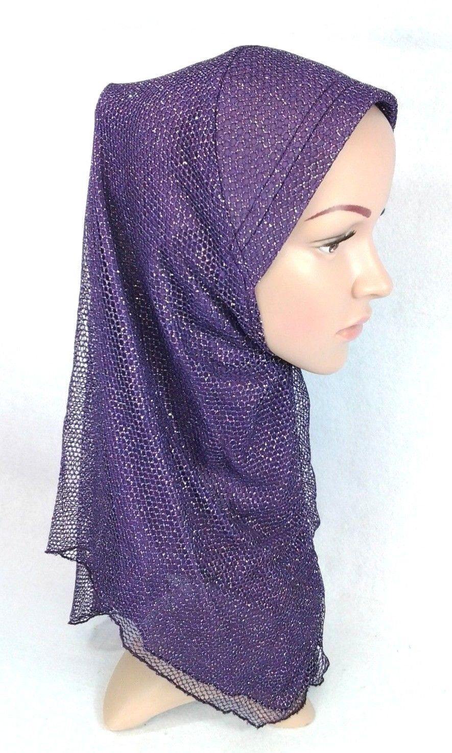 Muslim Hijab Islamic Soft Mesh Hijab/MaxiScarf/ Wrap/Shawl/Slip-on - Arabian Shopping Zone