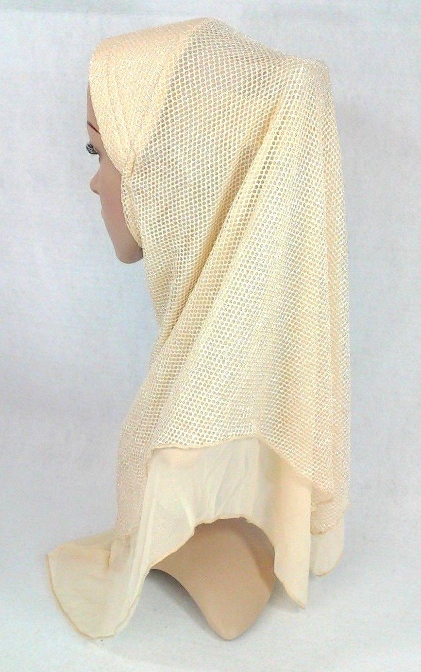 Muslim Hijab Islamic Soft Mesh Hijab/MaxiScarf/ Wrap/Shawl/Slip-on - Arabian Shopping Zone