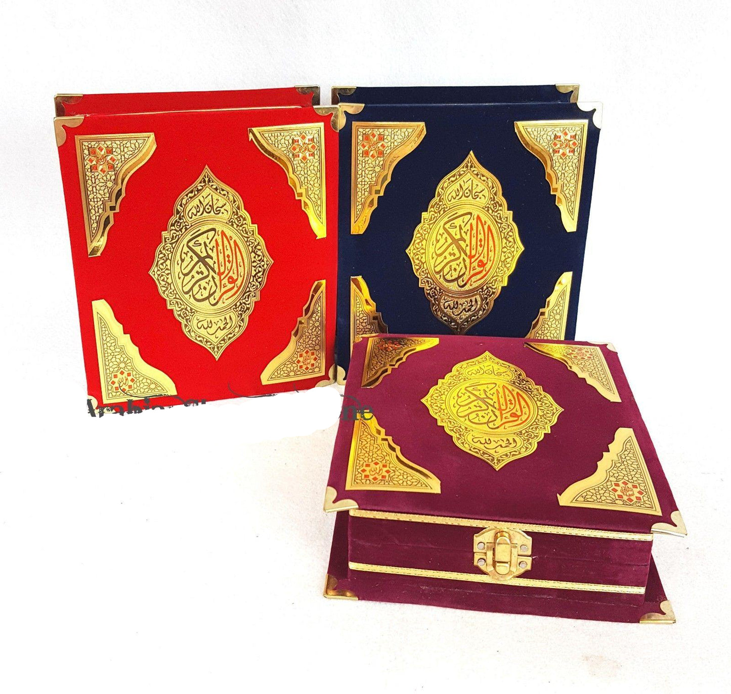 Holy Quran Koran Size 14x10cm (5.7*4") Arabic With Velvet Box - Arabian Shopping Zone