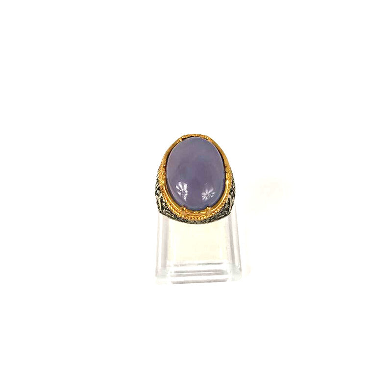 Anillo de plata 925 yemení de ágata auténtica, raro para hombre, KHH23009