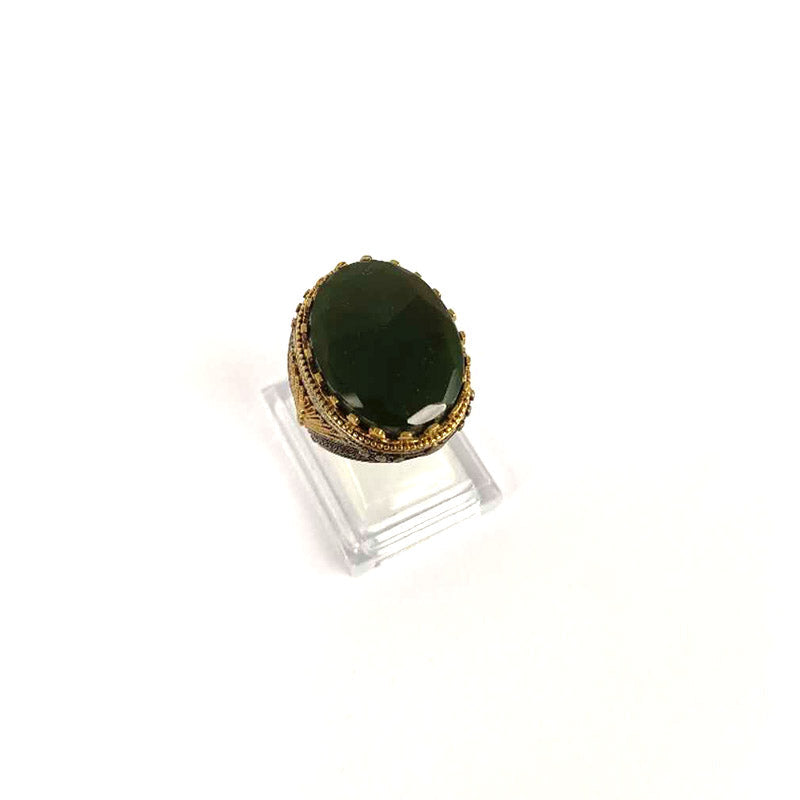 Yemeni Rare Genuine Agate 925 Silver Men's Ring MF230132
