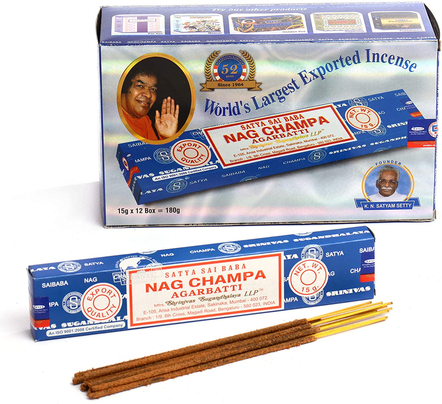Varillas de incienso Satya Nag Champa