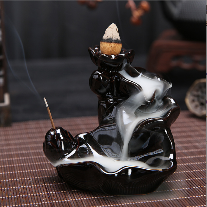 Ceramic Back-Flow Incense Burner Cone/Stick 4 Ceramic Back-Flow Incense Burner Cone/Stick 4