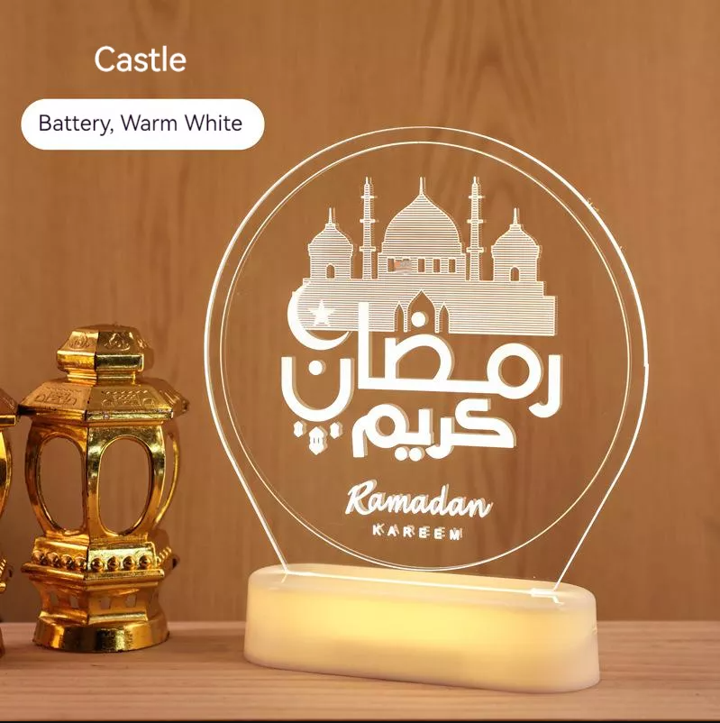 Lámpara decorativa 3D de 6 pulgadas para el Festival Eid