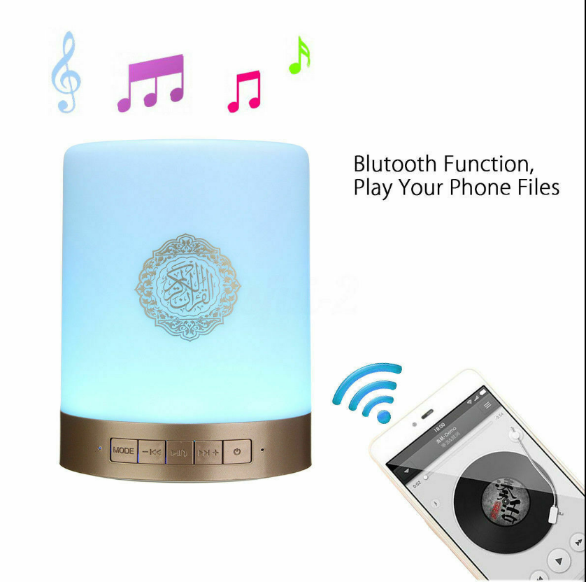 Altavoz portátil inteligente con Bluetooth y lámpara táctil para mesa o colgante