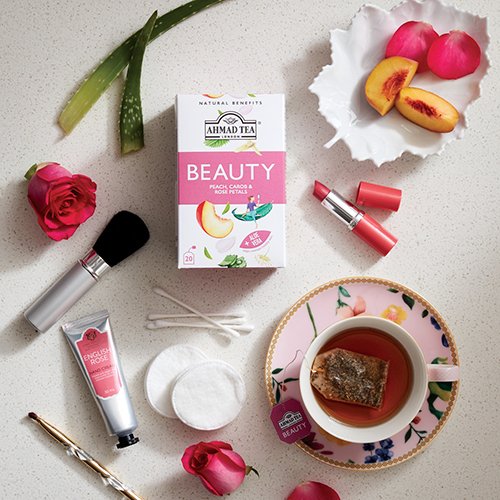 Ahmad Peach, Carob & Rose Petals "Beauty" Infusion 20 teabags