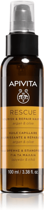 Cuidado holístico del cabello Apivita con aceite de argán y oliva