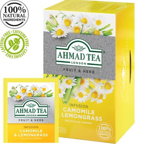 Akmal Tea Ahmad Herbal Tea. Camomile & Lemongrass 20 teabags – Arabian Shopping Zone