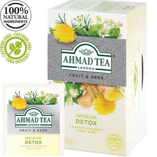 Té de hierbas Ahmad. Detox, 20 bolsitas