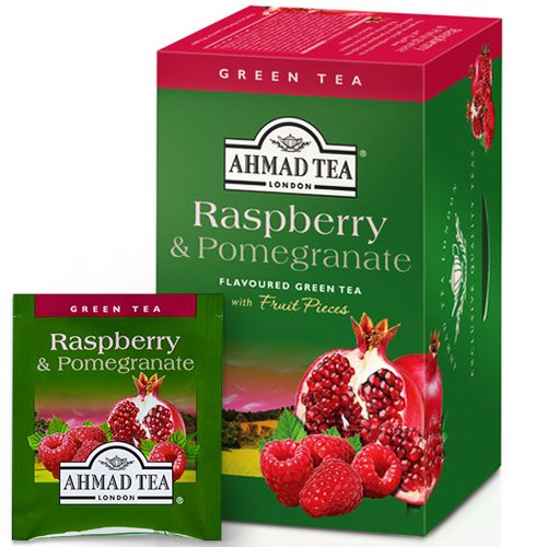 Ahmad Green tea with pomegranate and raspberry 20 teabags