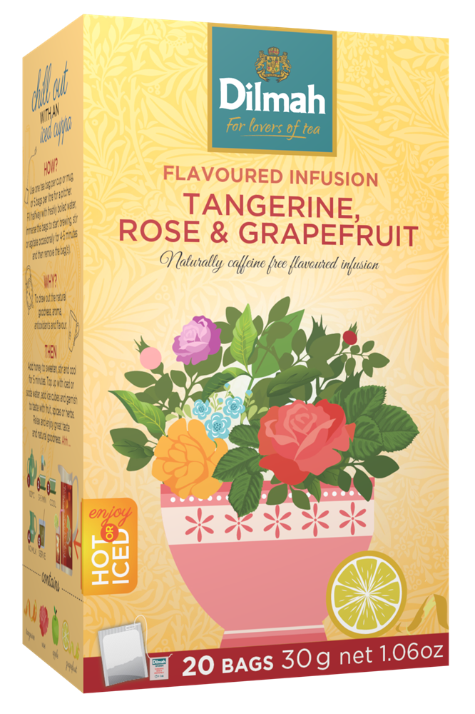Dilmah Mandarin Rose Grapefruit Herbal Tea 20 Teabags