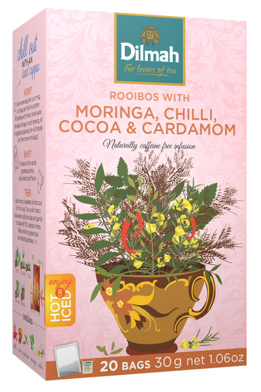 Dilmah Rooibos Moringa Chili Kakao 20 Teabags