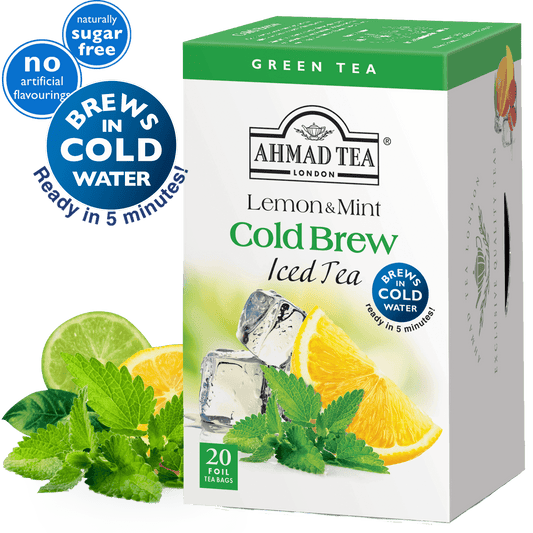 Ahmad Cold Brew. Verde. Limón y Menta. 20 bolsitas