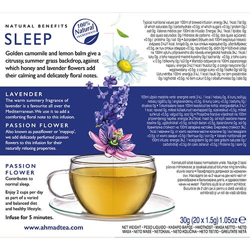 Ahmad Camomile, Honey & Lavender "Sleep" Infusion 20 teabags