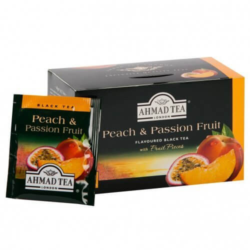 Té de Frutos Negros Ahmad. Melocotón y Maracuyá (20 bolsitas)