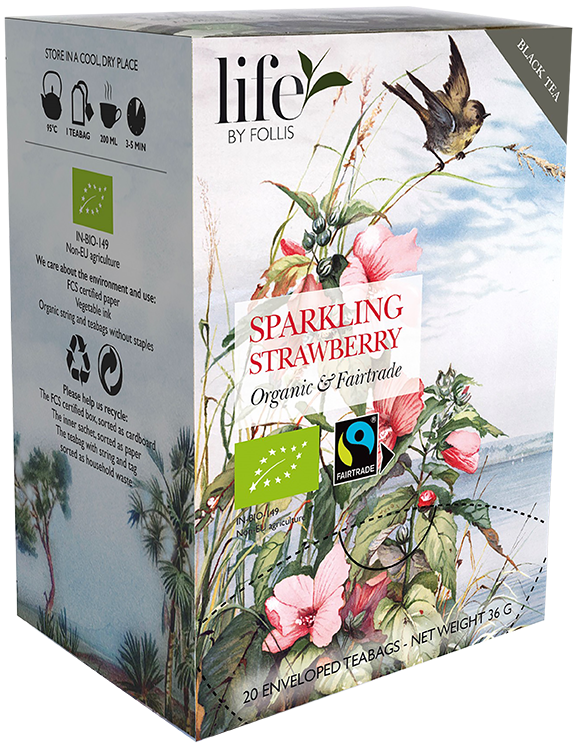 Sparkling Strawberry Black Tea Life by Follis 20 Teabags