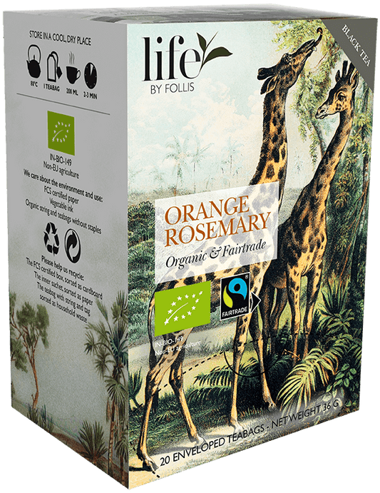 Té negro de naranja y romero Life by Follis 20 bolsitas
