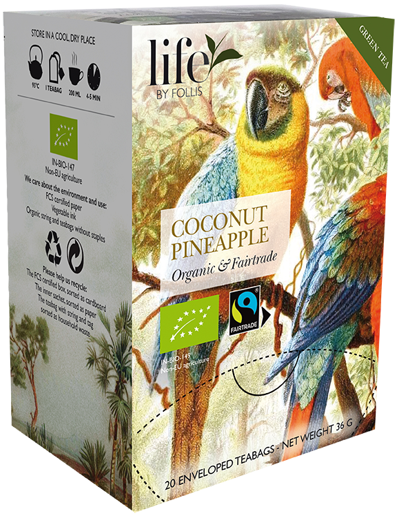 Coconut pineapple Green tea Life by Follis 20 Teabags