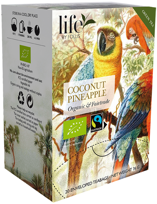 Coconut pineapple Green tea Life by Follis 20 Teabags