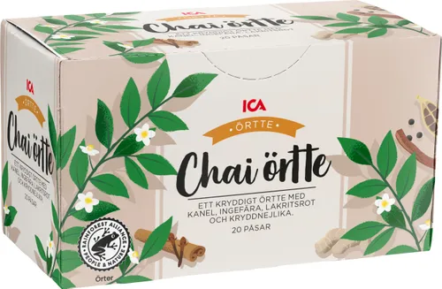Swedish ICA Herbal Chai Tea 20 tea bags