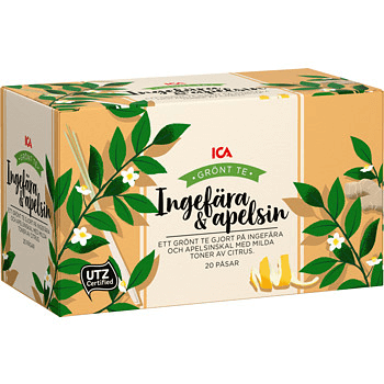 Ica Basic Tea Swedish ICA Green Tea Ginger & orange 20 tea bags – Arabian Shopping Zone