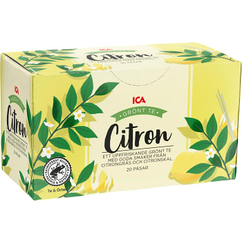 Swedish ICA Green tea Lemon 20 tea bags