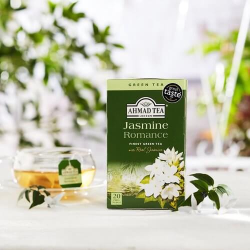 Té Verde Clásico Ahmad. Jazmín Romance, 20 bolsitas