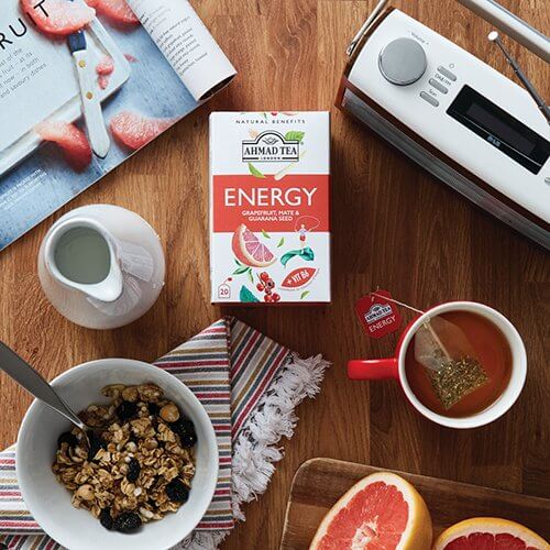 Infusión "Energética" de Pomelo, Mate y Semillas de Guaraná Ahmad (20 bolsitas)