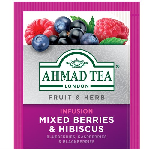 Ahmad Herbal Tea. Mixed Berries and hibiscus 20 teabags