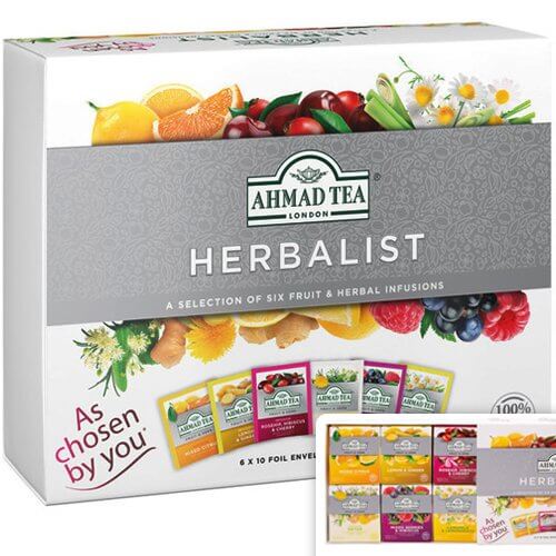 Copia de la selección de seis tés negros de Ahmad Tea Herbalist (120 gramos)
