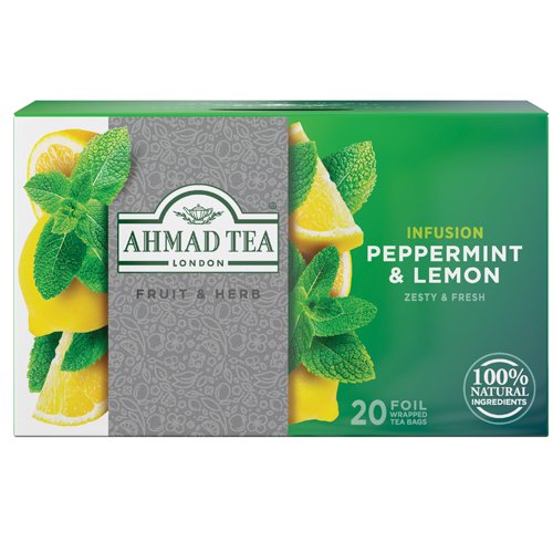 Ahmad Herbal Tea. Peppermint & Lemon 20 teabags