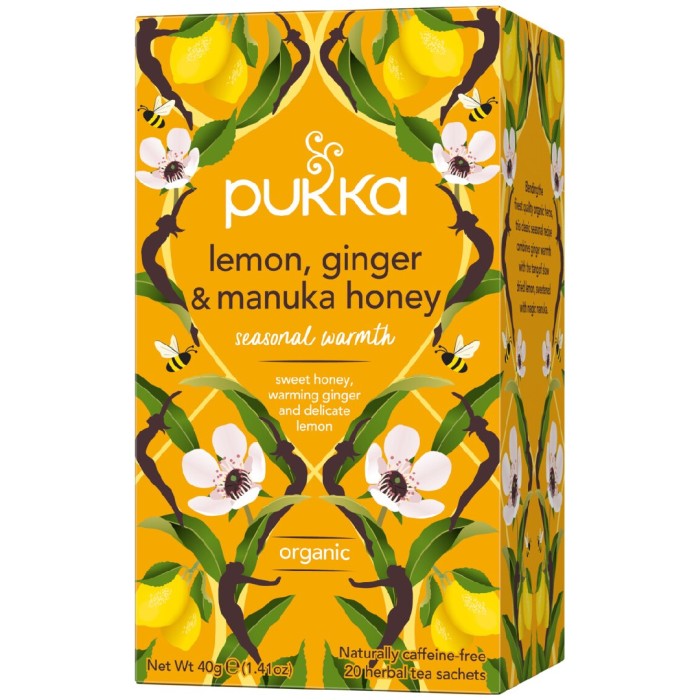 Pukka Lemon, Ginger & Manuka Honey 20 tea bags