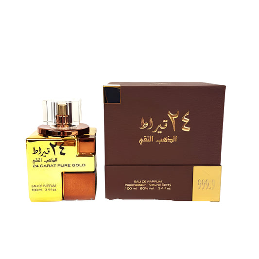 24 Carat Pure Gold Unisex 100ml EDP by Lattafa Perfumes - Arabian Shopping Zone