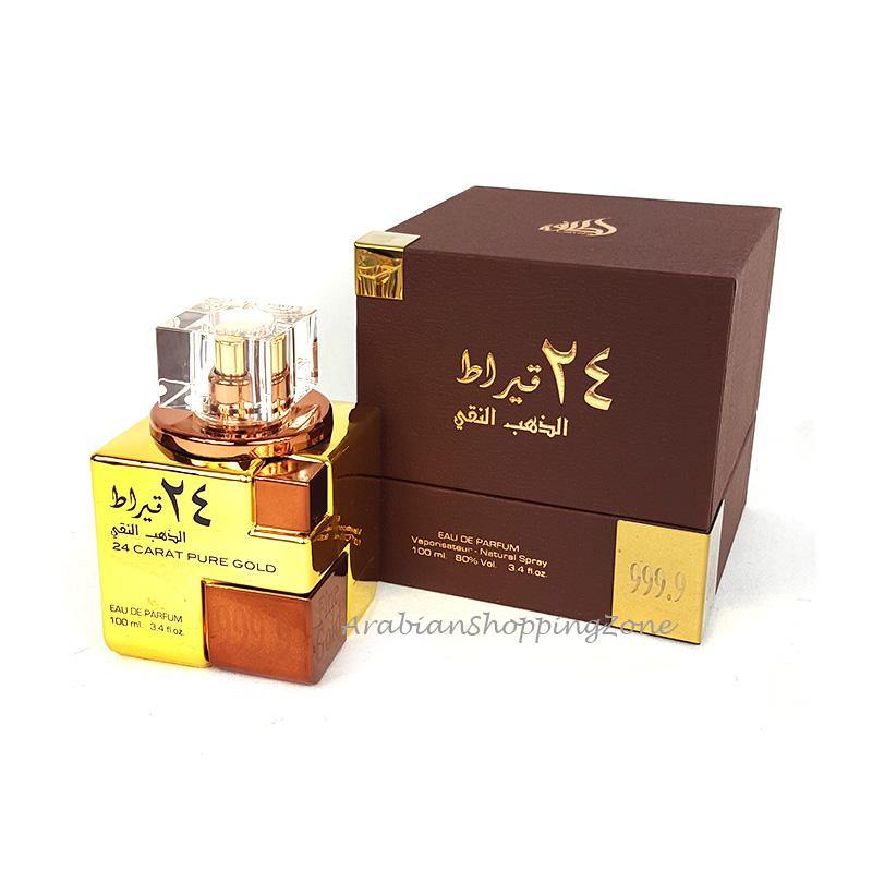 24 Carat Pure Gold Unisex 100ml EDP by Lattafa Perfumes - Arabian Shopping Zone