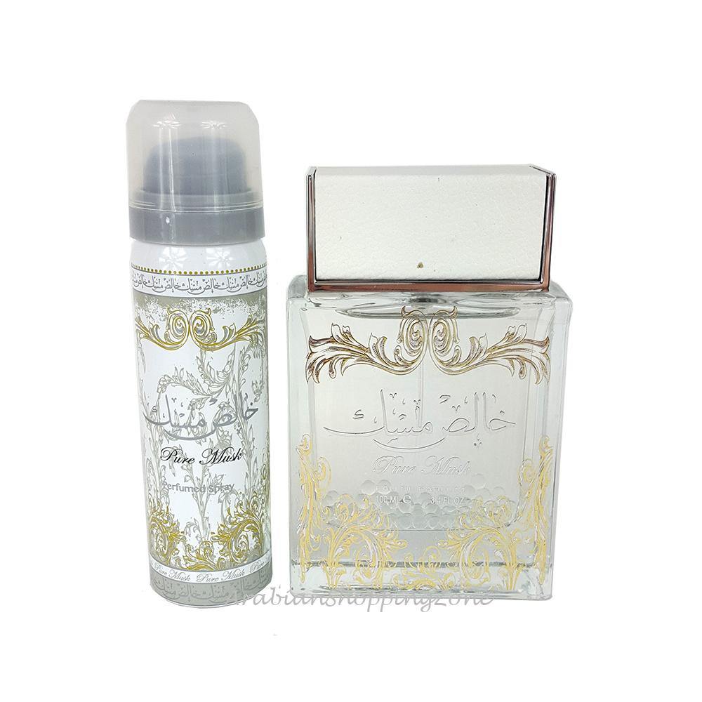 Pure Musk Unisex 100ml EDP + Deodorant by Lattafa Perfumes - Arabian Shopping Zone