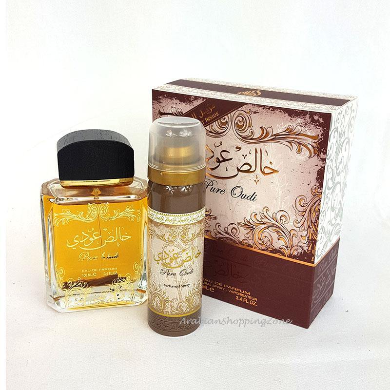 Pure Oudi 100ml EDP + Deodorant Spray Perfume - Arabian Shopping Zone