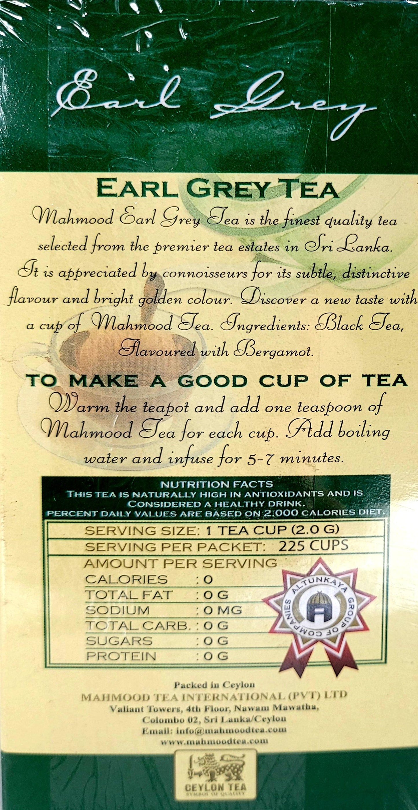 Mahmood Tea Earl Gray Tea Dissolve - Arabian Shopping Zone