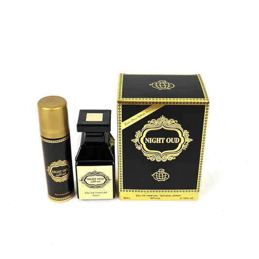 Night Oud Gift Set (Unisex 80ml EDP) Fragrance World - Arabian Shopping Zone