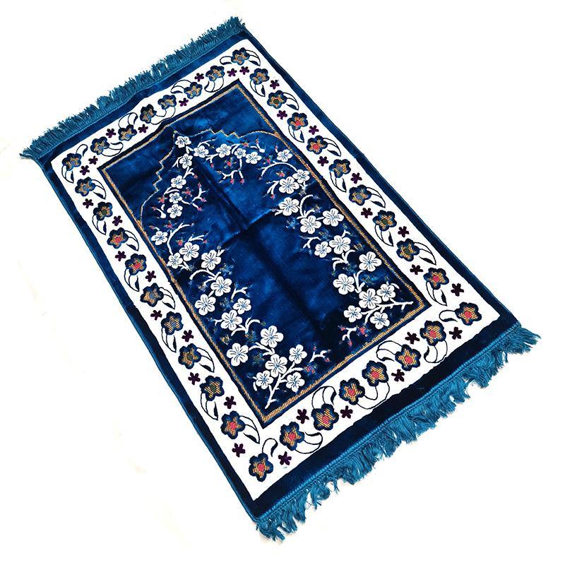 Turkish Velvet Prayer Rug- Heavy Duty - Arabian Shopping Zone