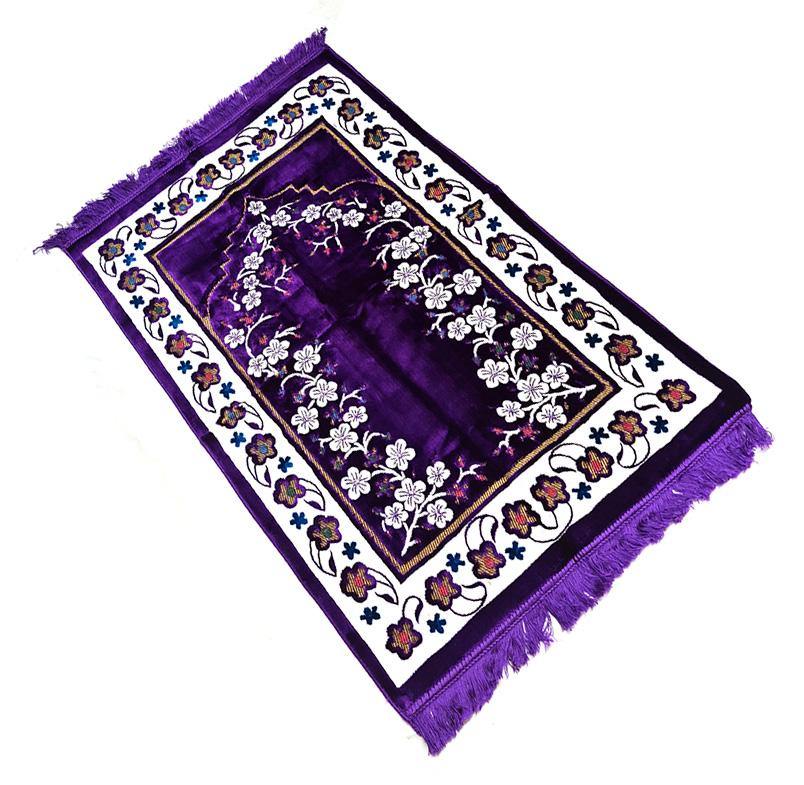 Turkish Velvet Prayer Rug- Heavy Duty - Arabian Shopping Zone