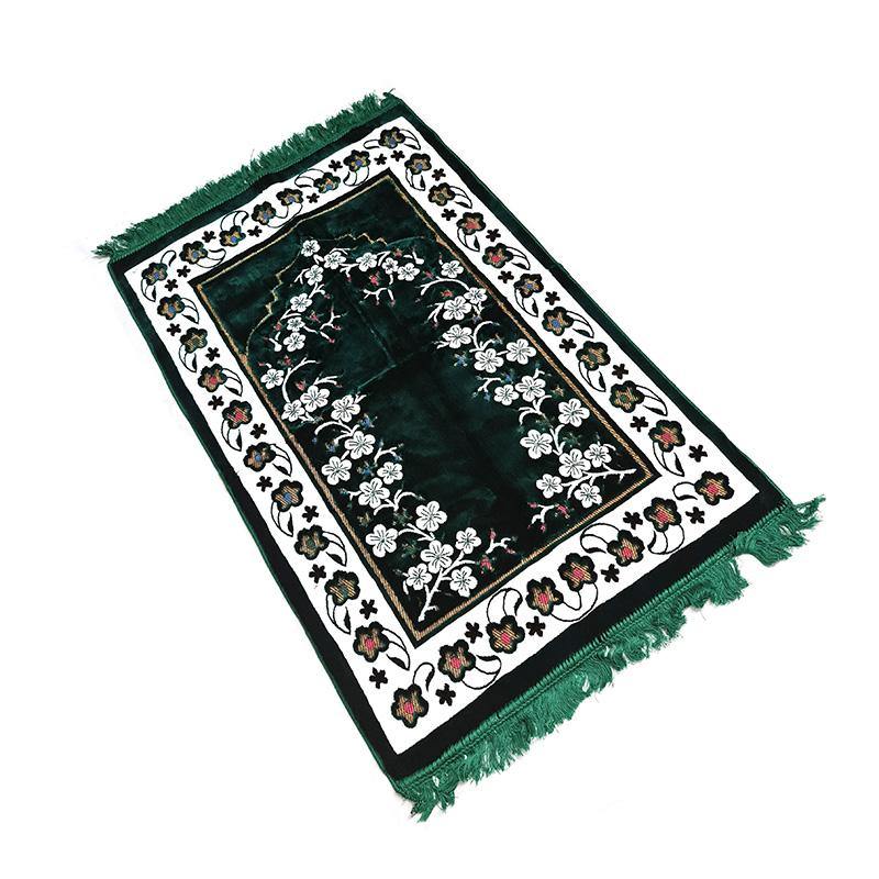 Turkish Velvet Prayer Rug- Heavy Duty - Arabian Shopping Zone